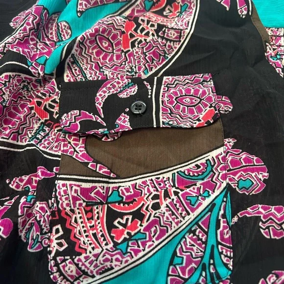 Lane Bryant Vibrant Paisley Blouse - Picture 5 of 8